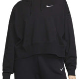 Nike Sportswear Oversize Cotton Jersey Hoodie in Black/White Size XS