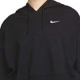 Nike Sportswear Oversize Cotton Jersey Hoodie in Black/White Size XS