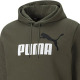 Puma Men's Essential Oversized Two Color Logo Hoodie Green Size Small