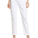 AG Ex-Boyfriend Slouchy Slim Crop Jeans in 1 Year Base White , Size 25