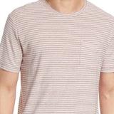 Rails Valencia Stripe Pocket Hemp & Organic Cotton T-Shirt In Rose Indigo Stripe Size X-Large