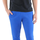 adidas Men's Essentials Slim Ft Tapered Leg Sweatpants Blue Size Medium