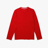 Lacoste Men's Long Sleeve Lounge T-Shirt Red Size Medium