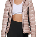 Calvin Klein Women's Hooded Side Panel Jacket Pink Size Medium