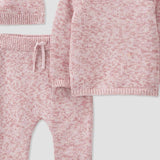 Carter's Just One You®️ Baby Girls' 3pc Marled Top & Bottom Set - Pink 3M