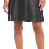 Karen Kane Medium Black Faux Leather A-Line Skirt