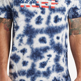 Reef Men's Measure Short Sleeve Tie Dye Graphic T-Shirt Blue Size XX-Large