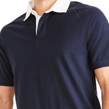 Dockers Men's Regular-Fit Rugby Shirt Blue Size XL