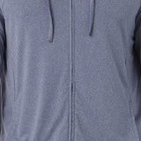 32 Degrees Men's Quick Dry Stretch Hooded Full Zip Sleep Jacket Blue