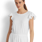 Lauren Ralph Lauren Women's Eyelet Jersey Dress White Size 12