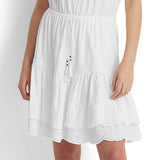 Lauren Ralph Lauren Women's Eyelet Jersey Dress White Size 12