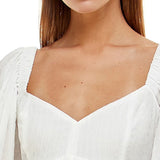 Wayf Ripton Puff Sleeve Babydoll Dress In Ivory Size X-Small