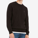Tommy Hilfiger Men's Signature Solid Crew Neck Sweater Black Size Small