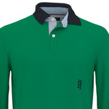 Tommy Hilfiger Men's Essential Logo Long Sleeve Polo Green Size X-Large
