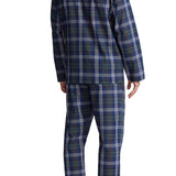 Ralph Lauren Men's Plaid Woven Cotton Pajamas Blue  Size Large