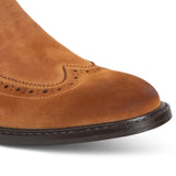 Kenneth Cole Reaction Men's Perforated Comfort Knock Wingtip Toe Block Heel Chelsea Brown Size 12 M
