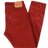 Levi's Men's 512 Corduroy Slim Tapered Leg Jeans Red Size 34X32