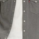 Levi's Men's Standard Fit Western Corduroy Shirt Pewter Gray Size XX-Large