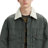 Levi's Men's Type Ii Sherpa Lined Relaxed Fit Trucker Jacket Gray Size X-Large