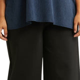 Eileen Fisher High Waist Wide Leg Crop Pants In Black Size 2X
