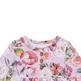 Posh Peanut Pari Long Sleeve Floral Ruffle Top & Ruffle Bloomers in Light/Pastel Purple Size 18-24M