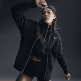 Nike Sportswear Phoenix Fleece Full Zip Hoodie in Black Size Medium