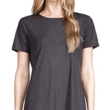 Michael Kors Women's Metallic Dot T-Shirt Dress Black Size Petite Medium