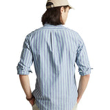 Ralph Lauren Men's Classic Fit Striped Oxford Shirt Blue Size X-Large