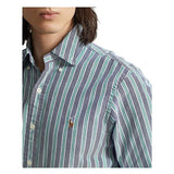 Ralph Lauren Men's Classic Fit Striped Oxford Shirt Blue Size X-Large