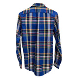 Ralph Lauren Men's Plaid Stretch Performance Flannel Button Up Shirt Blue Size Small