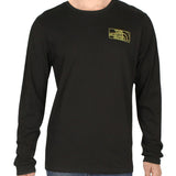 The North Face Men's Long Sleeve Cotton Graphic Tee Black Size Small