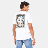 Timberland Men's Back Stack Logo Camo Tee White Size X-Large