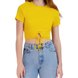 BCBGeneration Lace-Up Shirt W1VX3T23 in Red Size Medium