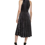 Calvin Klein Women's Velvet Midi Halter Dress Black Size 10