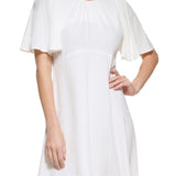 Calvin Klein Women's Mid Sleeve Dress White Size 10