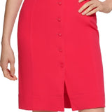 Calvin Klein Women's Puff Sleeve Button Front Dress Pink Size 4