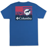 Columbia Men's Cotton Crewneck Graphic T-Shirt Blue Size Large