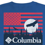 Columbia Men's Cotton Crewneck Graphic T-Shirt Blue Size Large