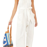 Free People Henriette Jumpsuit, Ivory, Size XL