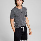 And Now This Men's Soft Knit Henley Gray Size Small