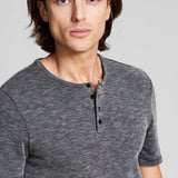 And Now This Men's Soft Knit Henley Gray Size Small