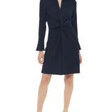 Tommy Hilfiger Women's Ribbed Mini Wear to Work Dress Black Size 12 Petite