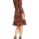 Tommy Hilfiger Women's Matte Jersey Paisley Shirtdress Black Size 12