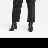 Ava & Viv Women's High-Rise Ankle Tapered Pants Black Plaid Size 22