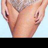 Wild Fable Women's Ribbed High Leg Cheeky High Waist Bikini Bottom Tan Animal Print Size 3X