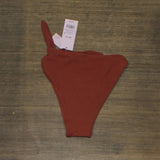 Wild Fable Women's Pique High Waist Bikini Bottom in Rust XL