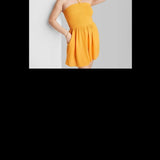 Wild Fable Women's XL Mango Orange Smocked Romper