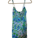 Wild Fable Women's XS Blue Floral Linen Slip Dress