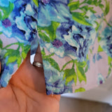 Wild Fable Women's XS Blue Floral Linen Slip Dress