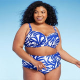 Kona Sol Women's Blue Underwire Bikini Top - US Numeric 24 Plus Regular
